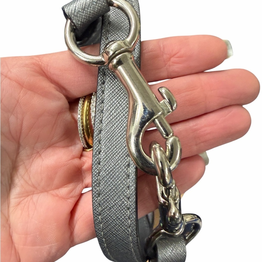 Coach Silver and Tan Leather crossbody replacment strap, fob f peyton bag F25671 - Picture 5 of 9